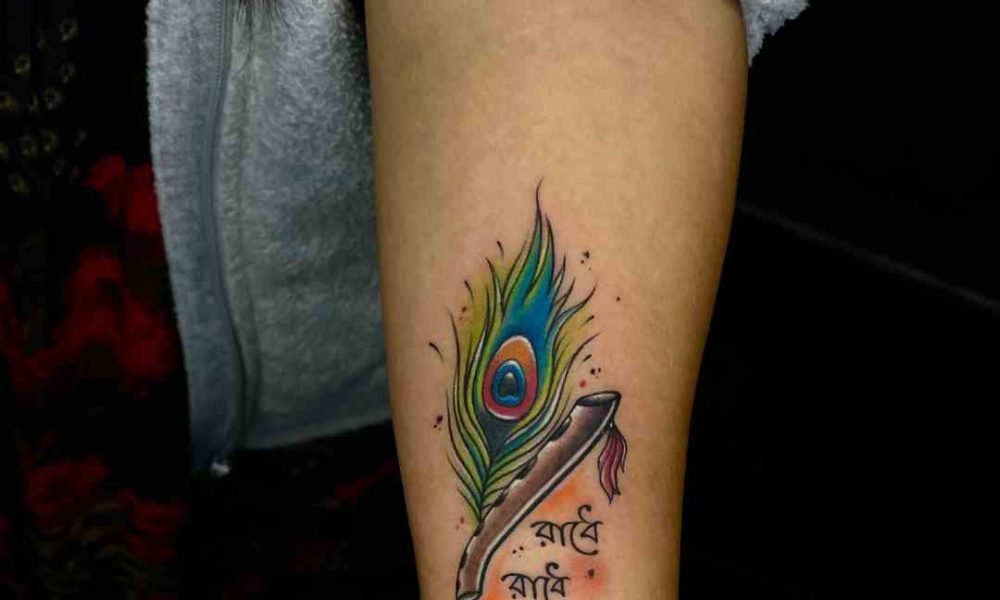 krishna tattoo on hand